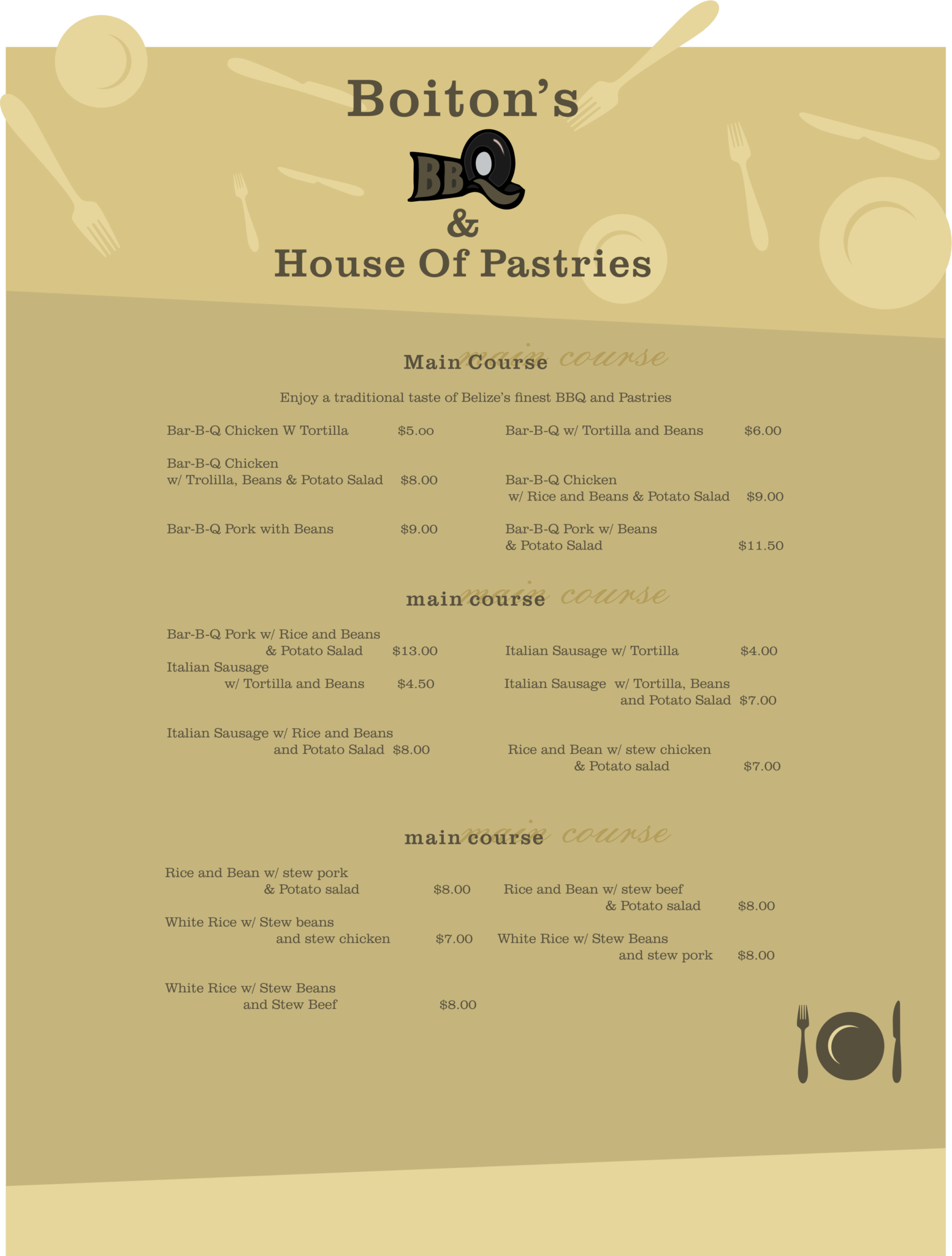 Restaurant Food Menu – Professionally Designed to match your theme